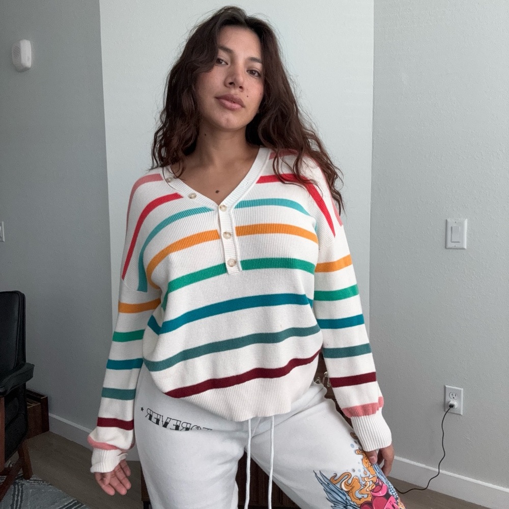 Loft 100%Cotton Multicolor Women's Sweater